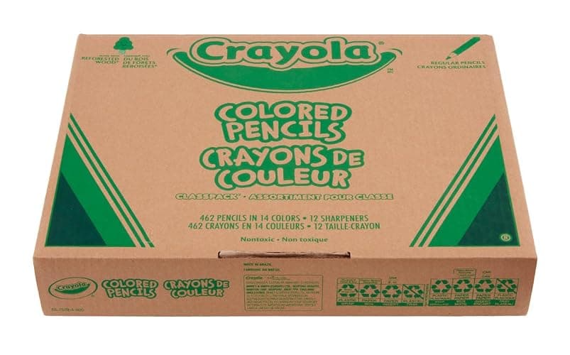 Crayola Colored Pencil Classpack (462ct), Bulk Colored Pencils, 14 Assorted Colors, School Supplies for Teachers, Ages 3+ - 14 Assorted Colors thumbnail 5