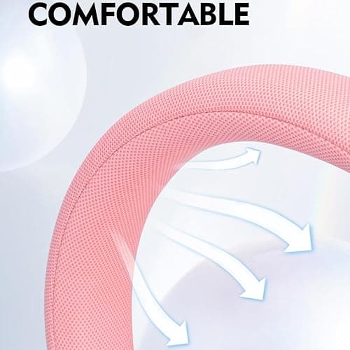 New Wireless Headset, Hifi Clear Call, Comfortable Fit With Head, Foldable, Rotatable, Stretchable. Compatible with Mobile Phones, Computers, MP3 and Other Devices. Wireless Headphones (Pink) thumbnail 5