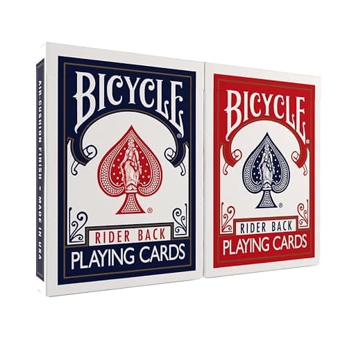 Bicycle Rider Back Playing Cards, Standard Poker Size Deck of Cards, Red & Blue (2 Pack), Classic Cards, Blackjack, Family Game Night & Card Games, Fun for All Ages | Air Cushion Finish, Over 140 years of trusted quality, Perfect for poker and blackjack, 52 cards plus 2 Jokers - Image 1
