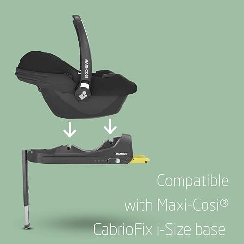 Maxi-Cosi CabrioFix i-Size, Baby Car Seat, 0–12 Months, Max. 12kg, Lightweight Car Seat Newborn (3.2kg), Large Sun Canopy, Extra Padded Seat, Fits most Maxi-Cosi Pushchairs, Essential Black thumbnail 9