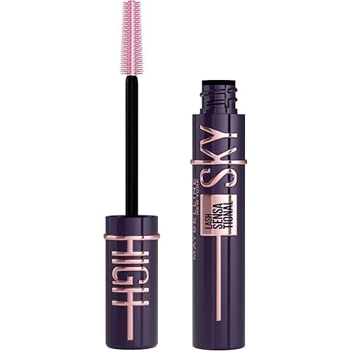 Maybelline Lash Sensational Sky High Washable Mascara, Volumizing, Lengthening, Defining, Curling, Multiplying, Buildable Mascara Make Up Formula, Plum Twilight, 1 Count - Image 1