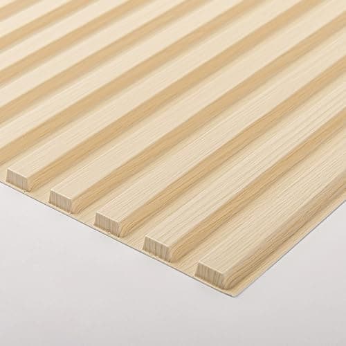 Art3d Slat Wall Panel, 3D Fluted Textured Panel 12-Tile 19.7 x 19.7in. - Oak - 19.7 x 19.7in. - Square - Oak - 12 thumbnail 8