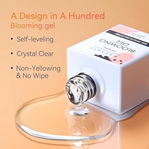 Makartt Blooming Gel & 3D Gel Nail Art Kit for DIY Nail Art Clear | Watercolor Marble Spreading Effect & 3D Drawing Molding Sculpture Gems and Decoration, UV LED Soak Off 15ml thumbnail 8