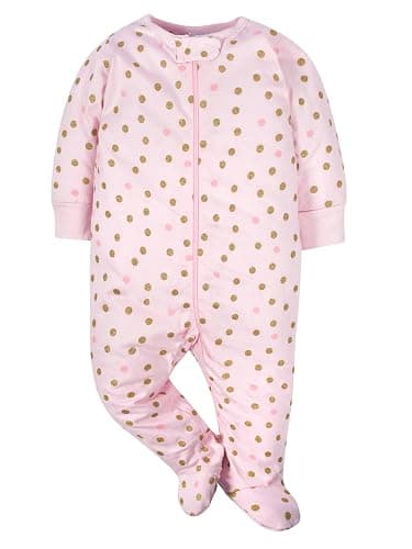 Gerber Baby Girls 4-Pack Sleep 'N Play Footie thumbnail 2