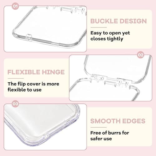 14Pcs Press On Nail Packaging Case with 60Pcs Double Sided Tape, Clear | Press on Nail Organizers and Storage Box, Fake Nail Supplies Container Display Holder, For Nail Art Salon Business thumbnail 3