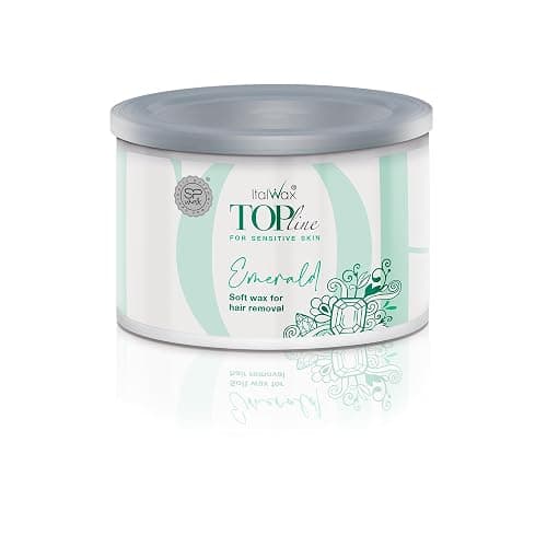 Italwax Top Line Emerald - 397g / 14oz - Soft wax for hair removal - Uncented - Liposoluble syntetic formulation - Ideal for waxing all body area - Image 1
