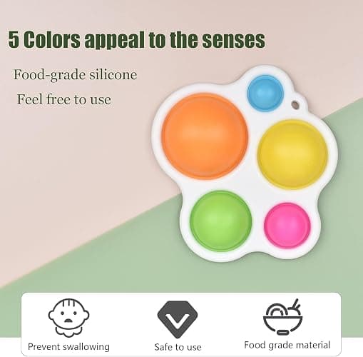 Pop It Fidget Toys, Pop It Fidget Toy Simple Press Stress Relief Toys Anxiety Relief Toys, Sensory Toy for Autism and Adult Fidget thumbnail 6