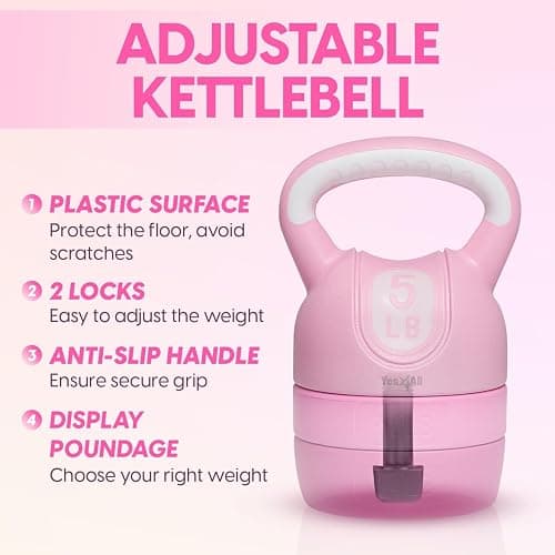 Yes4All Kettlebell Sets - Adjustable Kettlebell Set for Strength Training - Kettlebells Adjustable Weight for Versatile Workouts thumbnail 3