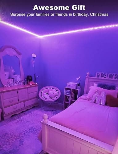DAYBETTER Smart RGB Led Strip Lights, 200ft Led Lights for Bedroom with App Control, Multicolor Changing Led Light Strips Apply for Home Decor, Living Room, Kitchen, Home Party Decoration thumbnail 4