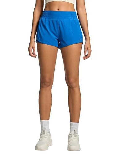 MCEDAR Women's Athletic Shorts for Gym Workout Shorts 2.5" Quick-Dry Lightweight Running Short with High Waisted Zip Pockets - Image 1