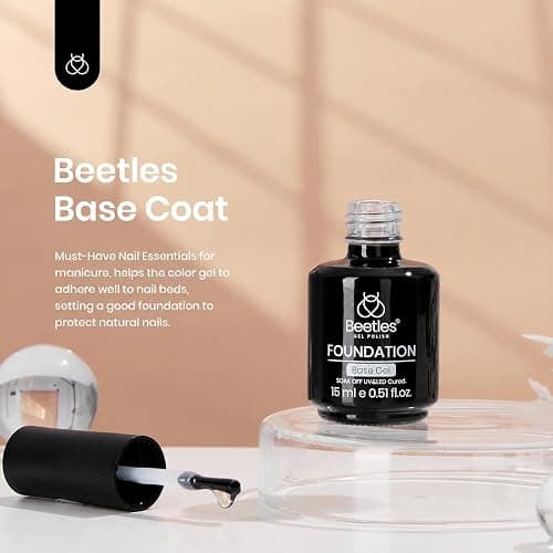Beetles Base Coat Gel Nail Polish 1Pcs 15ml | Gel Polish Soak Off LED Lamp Base Coat Upgraded Formula Long-Lasting DIY Home and Nail Salon thumbnail 2