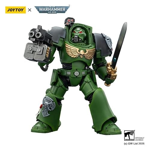 JOYTOY Warhammer 40K 1/18 Action Figure Salamanders Terminator 1 with Power Sword and Storm Bolter 5.6in Model Collector's Gift thumbnail 7