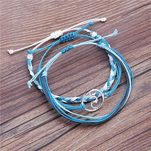 Softones VSCO String Wave Bracelets for Women Handmade Colorful Waterproof Adjustable Braided Beach Bracelet Set for Women thumbnail 4