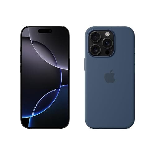 Apple iPhone 16 Pro 512 GB - Titanio nero + Custodia MagSafe in silicone - Denim - Image 1