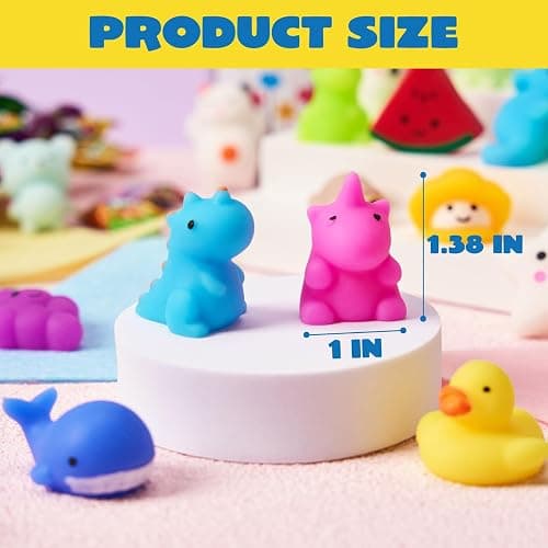 JOYIN Mochi Toys Set Age 3+, Random 25 Pack Mini Mochi Party Favors for Kids, Kawaii Toys Fidget Toys, Goodie Bags Fillers with Storage Box, Classroom Prizes, Stocking Fillers Kids thumbnail 6
