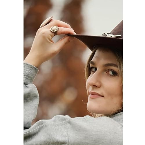 Montana West Rustic Couture's Bohemian Turquoise Cuff Ring for Women Cowgirl thumbnail 5