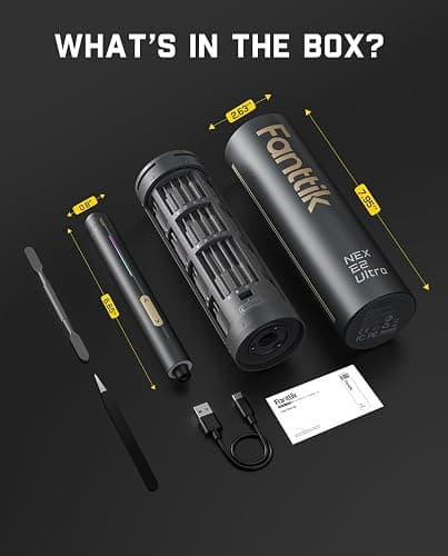 Fanttik E2 Ultra Mini Electric Screwdriver, Cordless Screwdriver, Max 0.6N.m, 50 Magnetic Bits, 5/32'' Hex, Magnetic Storage, Repair Tool for Electronics, Camera, Laptop, and PC Build (Grey) thumbnail 9