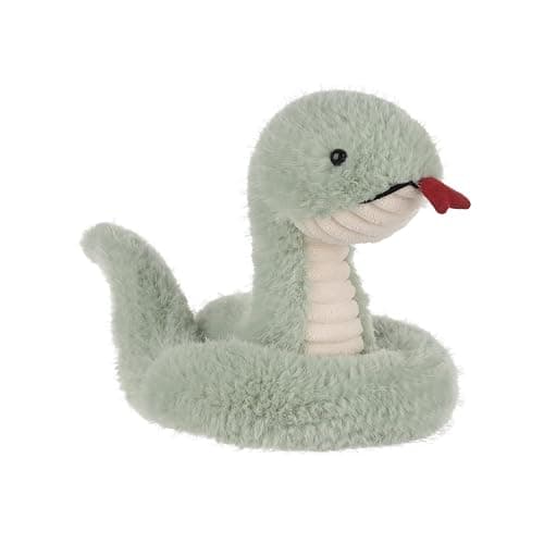 Apricot Lamb Snake Plush Soft Stuffed Animals Plushies Light Green - Image 1