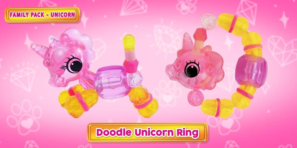 Twisty Petz Family Pack Unicorns, Includes Two Bracelets and Four Rings. For ages 6-12 thumbnail 6