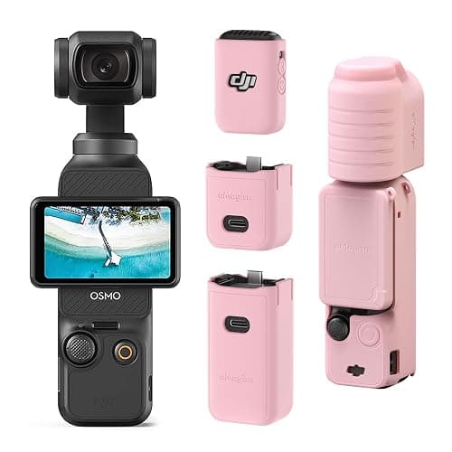 Silicone Protective Case Cover for DJI Osmo Pocket 3 Accessories (Pink) - Image 1