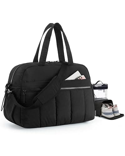 BAGSMART Gym Bag for Women, Duffle Bag for Travel with Wet Pocket, Lightweight Carry on Weekender Duffel, Water Resistant - Image 1