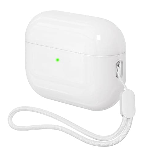Case for AirPods Pro 3 Never-Sretch-Out DamonLight Shock-Proof Protective Semi Hard Silicone Case Compatible with Apple Airpods Pro 3rd Generation (White) - Image 1