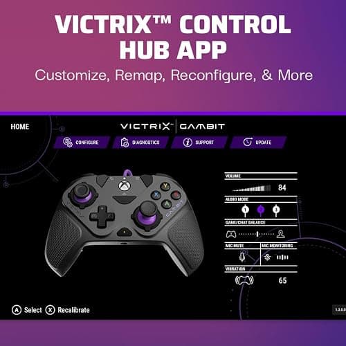 PDP Victrix Gambit Prime Wired Tournament Controller - Xbox Series X|S, Xbox One, and Windows 10/11 PC thumbnail 7