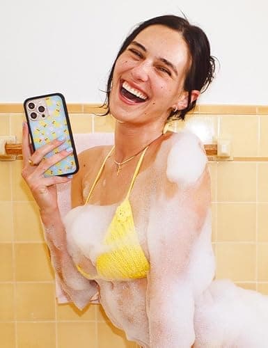 Wildflower Cases - What The Duck Case, Compatible with Apple iPhone 12 Pro Max | Blue, Yellow, Ducks, Trendy, Protective Black Bumper, 4ft Drop Test Certified, Women Owned Small Business thumbnail 3