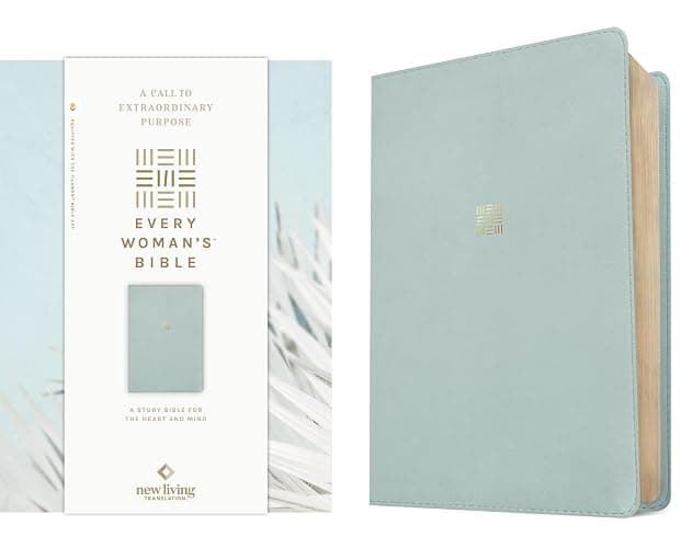 NLT Every Woman’s Bible, Filament Enabled (LeatherLike, Sky Blue, Red Letter) - Image 1