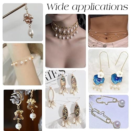 PH PandaHall Natural Pearl Pendant Charms, Pearl Bead Pendant with Loop Creamy Freshwater Pearls for DIY Jewellery Making thumbnail 5