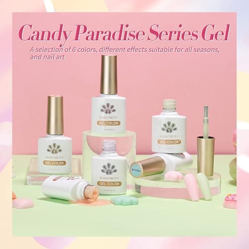 Born Pretty Pastel Gel Nail Polish Set Spring Summer Gel Polish Macaron Candy Sweet Color Gel Polish Easter Soft Pink Yellow Purple Blue Green Colors Collection Nail Art Gift Box 7ML 6PCS thumbnail 7