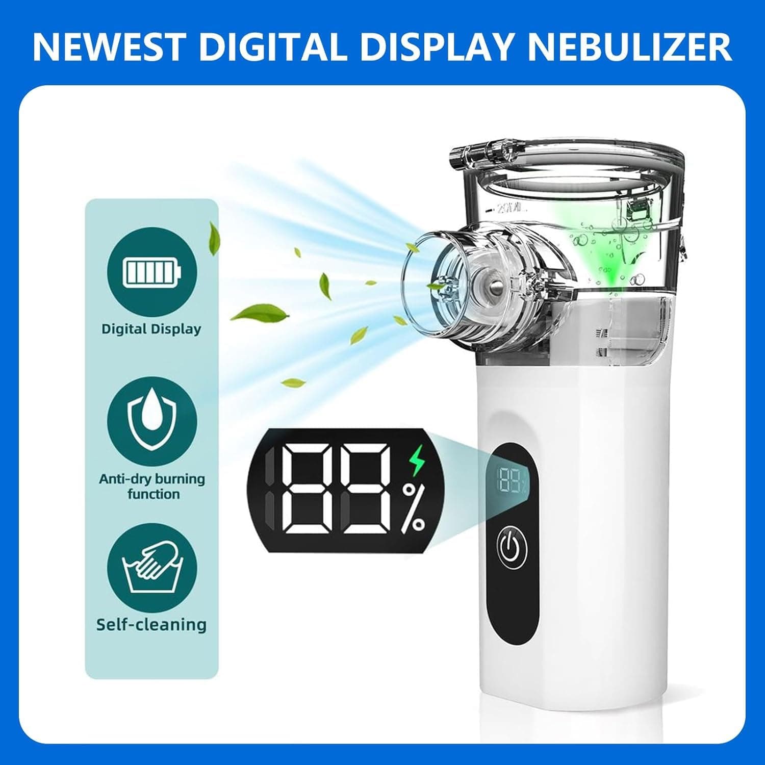 Portable Inhaler, Inhaler Mist Kit with Mouthpiece and Mask for Children and Adults, Very Quiet, USB Rechargeable or Battery Operated thumbnail 3