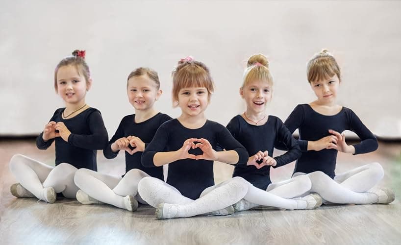 DANSHOW Long Sleeve Leotard for Girls Dance Toddler Ballet | Team Basic Style, Soft Cotton Fabric, Elegant Round Neck, Scoop Back thumbnail 6