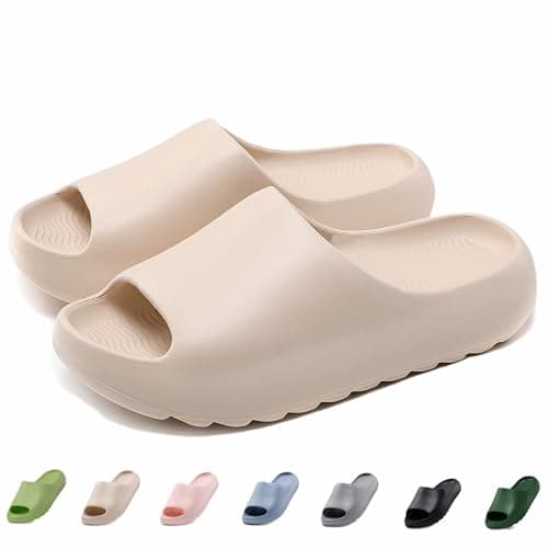 JUYETOA Kids Cloud Slides for Boys & Girls, Super Soft & Comfy Beach Pool Slippers, Non-Slip Waterproof Shower Sandals for Toddlers & Kids - Image 1