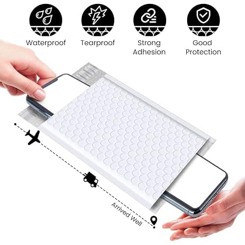 Fuxury Bubble Mailers 4x8 Inch White 200 Pack Padded Envelopes Usable Size 4x7" Thick Mailing Envelopes Bubble Opaque Padded Mailers Shipping Bags for Mailing Jewelry Makeup Small Business#000 thumbnail 7