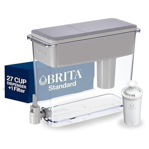 Brita 27 Cup Filter Dispenser, Reduces Chlorine taste and odour from Tap Water, Filters 151 Litres, UltraMax, Grey - Image 1