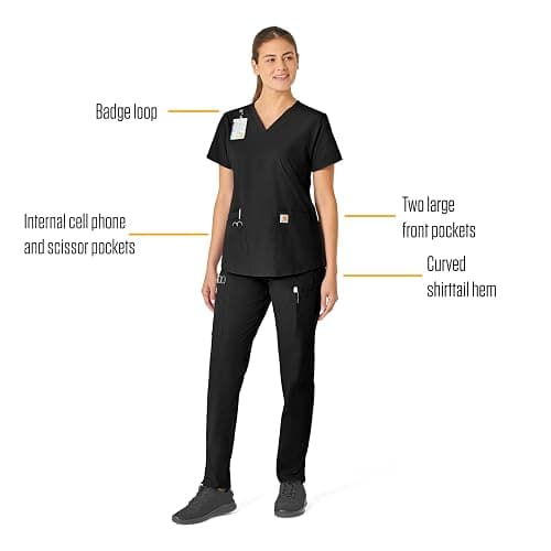 Carhartt Womens Women's Force® Modern Fit V-Neck Top thumbnail 2