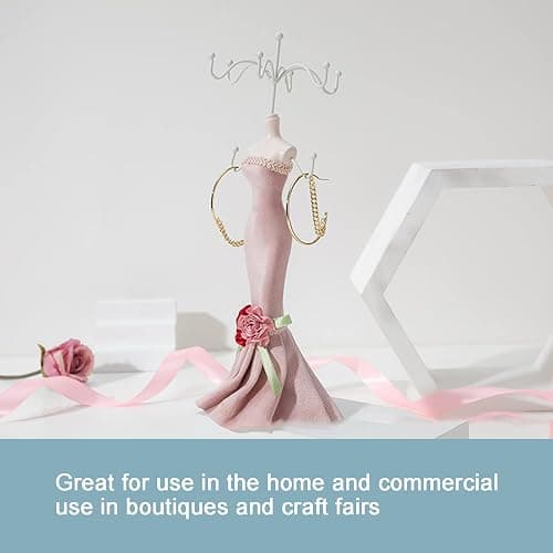 YUYTE Necklace Storage Holder Display Stand Jewelry Stand Jewelry Organizer Rack Earrings Bracelet Doll Earring Tower Holder Decor For Women thumbnail 5