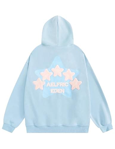 Aelfric Eden Star Hoodie Y2K Graphic Hoodies for Men Women Oversized Pullover Streetwear Hooded Sweatshirt thumbnail 2