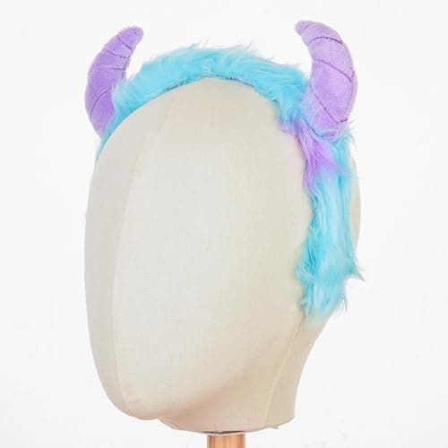MFLMHD Furry Horns Headband, Blue and Purple, Halloween Costume Accessory thumbnail 2