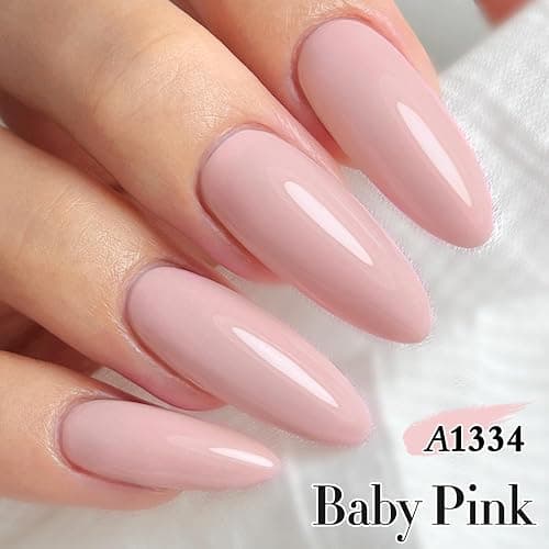 Double Rhythm 15ML Gel Nail Polish Pure Sheer Same Color Same Bottle Soak Off Gel Polish Art Manicure Salon DIY at Home for Women (Baby Pink-A1334) thumbnail 6