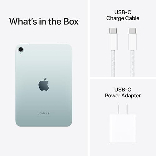 Apple iPad mini (A17 Pro): Apple Intelligence, 8.3-inch Liquid Retina Display, 128GB, Wi-Fi 6E, 12MP Front/12MP Back Camera, Touch ID, All-Day Battery Life — Blue thumbnail 6