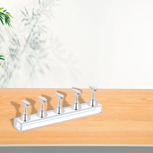 2 Stück Nail Stand,Nagel Halter,Nagel Übungsständer,Nail Holder,Nagelständer Halter,Nagel-Stander,Mit Acrylbasis,Hergestellt Aus Metall,Geeignet Für Nagelstudio,Heimgebrauch thumbnail 5