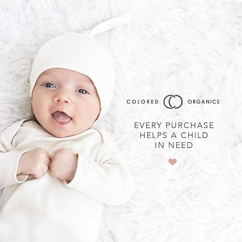 Colored Organics Baby Organic Cotton Newborn Knotted Gown - Infant Tie Gown with Mitten Cuffs - Boys and Girls Clothing - Newborn - Mint thumbnail 6