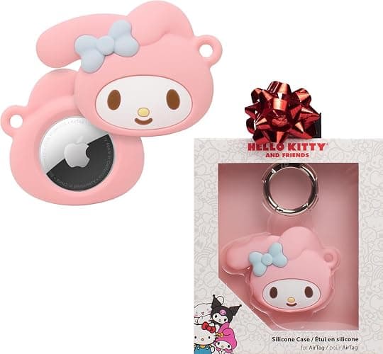 iFace Sanrio Friends Special Edition Silicone Protective Cover [ Compatible with Apple AirTag/AirTag 2 ][Cute Character Case Holder] [Carabiner Keychain Clip Included] - My Melody - Image 1