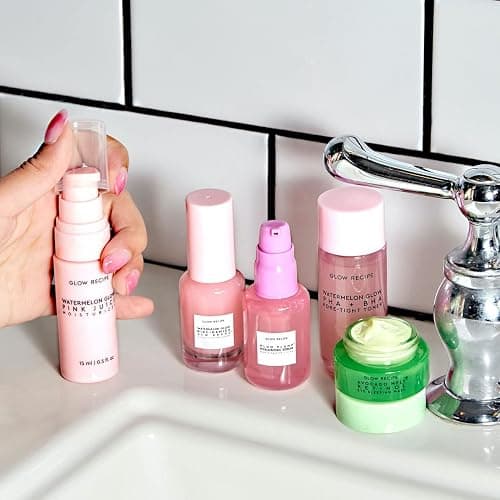 Glow Recipe Fruit Babies Skincare Kit - Gift Set with Retinol Eye Cream, Oil Free Face Moisturizer, BHA PHA Facial Toner, Hyaluronic Acid Serum & Niaciniamide Dew Drops Serum thumbnail 5