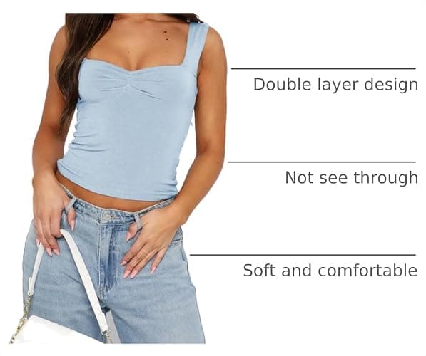 ForeFair Women Sleeveless Sexy Backless Going Out Crop Top Y2K Strappy Ruched Tank Top Summer Tight Slim Fit Cute Tops thumbnail 4