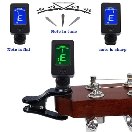 Guitar Capo with Guitar Tuner Clip Guitar Accessoriesor for Acoustic Ukulele thumbnail 5