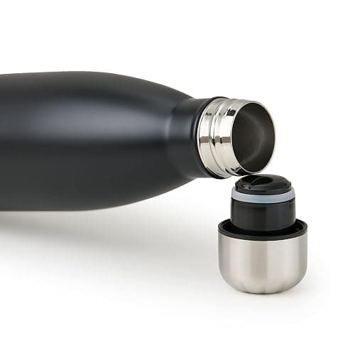 Blumtal® Bouteille isotherme Charles- Gourde 1l- Gourde inox 1l sans BPA froid&chaud- Contenant isotherme en métal- Bouteille d'eau- Contenant 1l- Gourde isotherme 1l- Noir thumbnail 5
