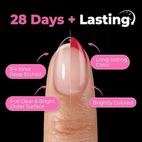 UNA GELLA Extra Short Almond Nail Tips, 15 Sizes Pre-Shaped Full Cover | 300Pcs Flexible Soft Gel Clear XS Almond Tips for DIY Press on Nails, for Daily Wear, Art Design & Salon Use thumbnail 6